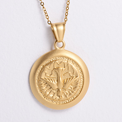 Золотой Ожерелья с подвеской в виде голубя мира в европейском стиле из нержавеющей стали для женщин, золотые