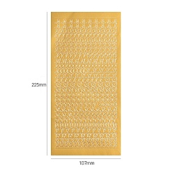 Золотистый Водонепроницаемые наклейки из ПВХ с буквами, самоклеящиеся наклейки, Украшение дневника для фотоальбома своими руками, золотые, 225x107 мм