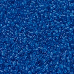 (DB0768) Матовый Прозрачный Синий Капри Бусины miyuki delica, цилиндр, японский бисер, 11/0, (дБ 0768) матовый прозрачный капри синий, 1.3x1.6 мм, отверстия: 0.8 мм, около 10000 шт / мешок, 50 г / мешок