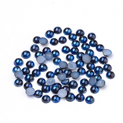 Полуночно-синий Имитация жемчуга кабошонов акриловые, купол, темно-синий, 6x3 мм , около 5000 шт / мешок