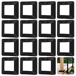 Черный 15 шт. полипропиленовая накладка на ножки ограждения, квадратный, чёрные, 182x182x41 мм