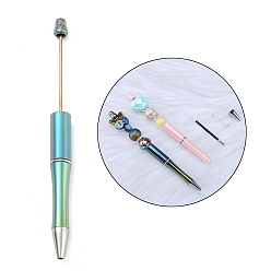 Светлый Морско-зеленый Пластиковая шариковая ручка с УФ-покрытием, бисерная ручка, для индивидуальной ручки с ювелирными бусинами, светло-зеленый, 150x12 мм