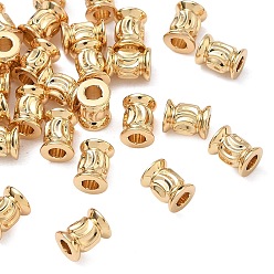 Real 18K Gold Plated SHEGRACE Brass Beads, Cadmium Free & Nickel Free & Lead Free, Column, Real 18K Gold Plated, 5x4x4mm, Hole: 1.8mm