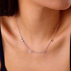 Нержавеющая Сталь Цвет День матери 304 Кулоны-подвески из нержавеющей стали с надписью «Мама» для женщин, без потускнения, цвет нержавеющей стали, 16.93 дюйм (43 см)