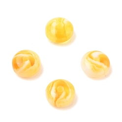 Золотистый Непрозрачные шарики cmолы, рондель, золотые, 8x5 мм, отверстие : 1.5 мм