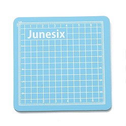 Светло-Голубой Коврик для резки пвх, со шкалой, для рабочего стола тонкая ручная работа кожа ремесло шитье diy перфорация, Небесно-голубой, 8x8x0.3 см