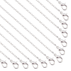 Серебро Изготовление ожерелья из латуни, серебряные, 23.6 дюйм (60 см), 20 шт / комплект