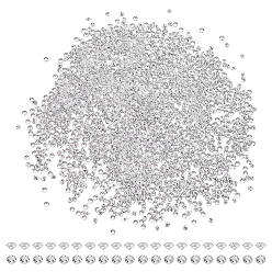 Clear Cubic Zirconia Cabochons, Grade A, Faceted, Diamond, Clear, 0.8mm, about 2000pcs/set