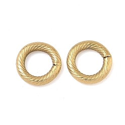 Золотой 304 нержавеющей стали связывающий кольца, текстурированное круглое кольцо, ионное покрытие (ip), золотые, 13x2.5 мм, внутренний диаметр: 8 мм