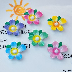 (52) Непрозрачная лаванда Кабошоны из непрозрачной смоляной эмали, подсолнечник, разноцветные, 27x28x8 мм