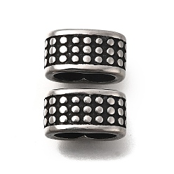 Античное Серебро 304 из нержавеющей стали слайд прелести, прямоугольные, античное серебро, 7x13x8 мм, отверстие : 5.5x9.5 мм