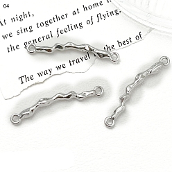 Другие Прелести соединителя сплава, платина, текстурированная полоса, 37x6 мм