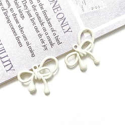 (404) Непрозрачное AB Кислое яблоко Акриловые подвески краскораспылительные, бантом, цветочный белый, 19x21 мм