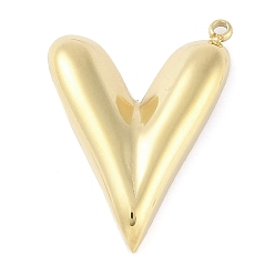 Настоящее золото 18K Ионное покрытие (ip) 304 подвески из нержавеющей стали, шарма сердца, реальный 18 k позолоченный, 23.5x18.5x4 мм, отверстие : 1.4 мм