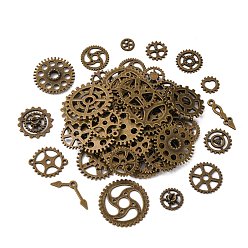 Античная Бронза Подвески из сплава , передача, для изготовления ювелирных изделий, античная бронза, 10~26x5~26x1~4 мм, отверстие : 0.8~14 мм, около 45~50 шт / упаковка