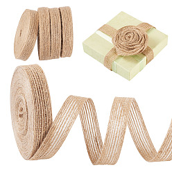 Color Canela 10m cinta de arpillera trenzada, cinta de arpillera, cinta de yute, para la fabricación de la joyería, bronceado, 5/8 pulgada (15 mm), aproximadamente 10.94 yardas (10 m) / rollo