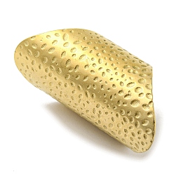 Золотой 304 из нержавеющей стали широкая полоса кольцо, текстурированное открытое кольцо-манжета, золотые, размер США 7 1/2 (17.7 мм)