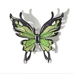 Зелено-Желтый Заколки для волос с когтями из смолы, аксессуары для волос для женщин и девочек, бабочка, зеленый желтый, 105x100x40 мм