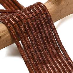 Камень с Пылевым Золотом Синтетические голдстоуновские бисер пряди, диск, Heishi бусы, 3x2.5 мм, отверстие : 0.6 мм, около 148 шт / нитка, 15.31'' (38.9 см)