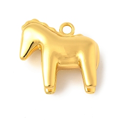 Золотой Подвески из сплава , лошади прелести, стойки покрытие, без свинца и без кадмия, золотые, 28x29x10.5 мм, отверстие : 3 мм