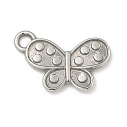 Нержавеющая Сталь Цвет Не тускнеющие 304 подвески из нержавеющей стали, очарование бабочки, цвет нержавеющей стали, 13x19x1.5 мм, отверстие : 2 мм