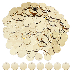 Золотистый 2880шт. аксессуары для украшения, пластиковые пайетки / блестки из пвх, плоско-круглые, золотые, 10x0.2 мм, отверстие : 1.4 мм