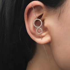 Ring Латунные горный хрусталь серьги манжеты, золотые, кольцо, 8 мм