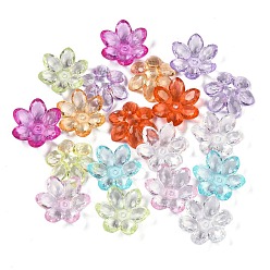 (52) Непрозрачная лаванда Прозрачные колпачки акриловая бисера, бусины из цветка лотоса, разноцветные, 23.5x21x6.5 мм, отверстие : 2 мм, 462 шт / 500 г