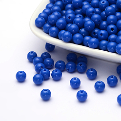 Royal Blue Chunky Bubblegum Round Acrylic Beads, Royal Blue, 20mm, Hole: 2~3mm, about 105pcs/500g