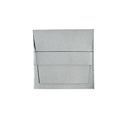 Лимонный шифон Бархатные украшения подарок благословение конверт сумки, мешочки для хранения украшений для сережек и колец, квадратный, лимонный шифон, 8x8 см