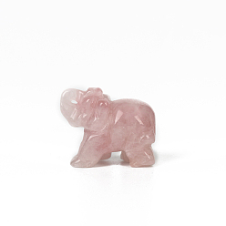 Розовый Кварц Украшения из натурального розового кварца в виде слонов, украшения для дома, 40x30 мм