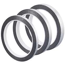 Серебро 3 рулоны 3 стили декоративные клейкие ленты для животных, серебряные, 7~12 мм, 50 м / рулон, 1 рулон / стиль