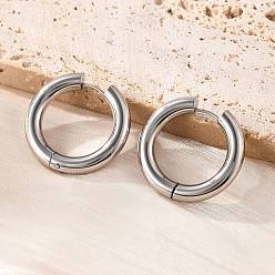 Нержавеющая Сталь Цвет Серьги из 201 нержавеющей стали, с 304 штифтов из нержавеющей стали, цвет нержавеющей стали, 30.5x5 мм