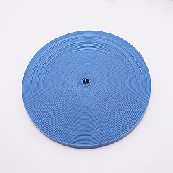 Aciano Azul Cordón elástico de resistencia de poliéster, cinta overlock, azul aciano, 15x1 mm, 30 yardas / rodillo