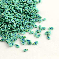Medium Spring Green Handmade Polymer Clay Nail Art Decoration Accessories, Medium Spring Green, 3~5x2~3x1~2mm