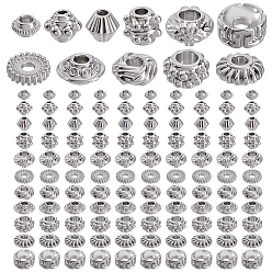Платина 11 стили сплава бусин, долгоиграющий, платина, 4~7 мм, 10 шт / стиль
