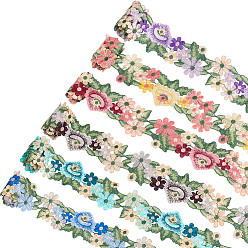 (52) Непрозрачная лаванда 6 ярды 6 цвета полиэстер вышивка кружевная отделка, отделка цветочным кружевом, для пошива одежды из ткани аксессуары, разноцветные, 2-1/2 дюйм (64 мм), 1 двор / цвет