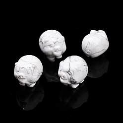 Говлит Резные фигурки свиней из натурального говлита, для украшения рабочего стола домашнего офиса, 27 мм