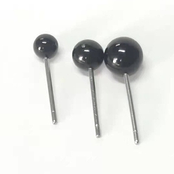 Black Plastic Craft Doll Eyes, Stuffed Toy Eyes, with Stainless Steel Pins, Black, 14~17x4~6mm, 100pcs/style, 3 style, 300pcs/set