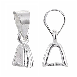 Серебро Латуни льда поручительств выбор щепотка, серебряные, 9 мм, отверстие : 4x5 мм