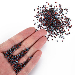 Red 12/0 Glass Seed Beads, Opaque Colours Seep, Red, 2mm, hole: 0.8mm