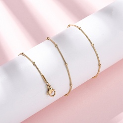 Настоящее золото 14K 0.9мм 304 ожерелья-спутники из нержавеющей стали, реальный 14 k позолоченный, 17.09 дюйм (43.4 см)