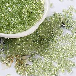 Желто-Зеленый Бисер из стекла , прозрачные цвета блеск, арахис, желто-зеленый, 4~4.5x2~2.5x2~2.5 мм, отверстие : 0.8~0.9 мм, Около 10000 шт / фунт