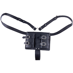 Черный 1Кобура для средневекового ретро-меча (для ПК), Регулируемые ножны для меча из искусственной кожи для косплей-реквизита., чёрные, 555x1370x53 мм