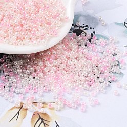 Misty Rose 12/0 Grade A Round Two Tone Glass Seed Beads, Ceylon, Misty Rose, 2x1.4mm, Hole: 0.8mm