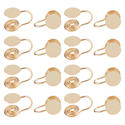 Золотой 16шт. латунная спиральная фурнитура для амбушюров, украшения из проволоки для непроколотых ушей, золотые, 16 мм