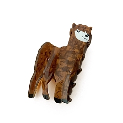 Альпака Заколки для волос на тему животных и растений из ацетата целлюлозы, альпака, 45x90 мм