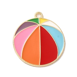 Sports Подвески из эмали и сплава, золотые, мяч, 29x25.5x1.5 мм, отверстие : 2 мм