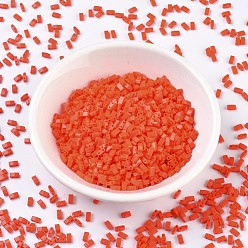 (HTL406) Непрозрачный Оранжевый Миюки половина бусины тила, японский бисер, 2 отверстие, (htl 406) непрозрачный оранжевый, 5x2.3x1.9 мм, Отверстие: 0.8 мм, о 250 шт / бутылка, 10 г / бутылка