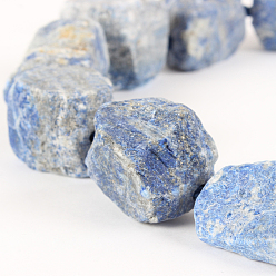Lapis Lazuli Natural Lapis Lazuli Bead Strands, Dyed & Heated, Rough Nuggets, 13~40x10~26x10~23mm, Hole: 2mm, about 14~19pcs/strand, 16.54 inch